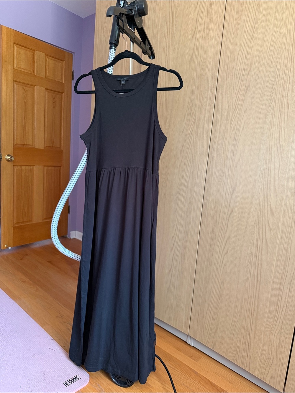 J. Crew 100% Cotton Black Sleeveless Tank Dress